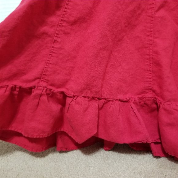 Zara dress Small button up front sleeveless peplum ruffle hem thick strap mini - Picture 7 of 12